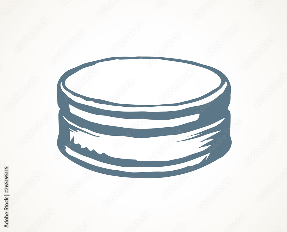 Iron bottle cap. Vector drawing Iron bottle cap. Vector drawing