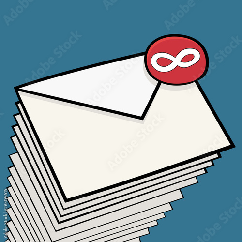 Infinite number of unread letters: a lot of unread messages