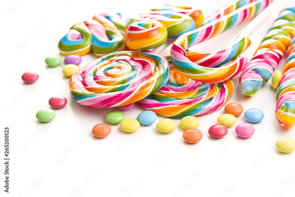 Set of colorful lollipops.