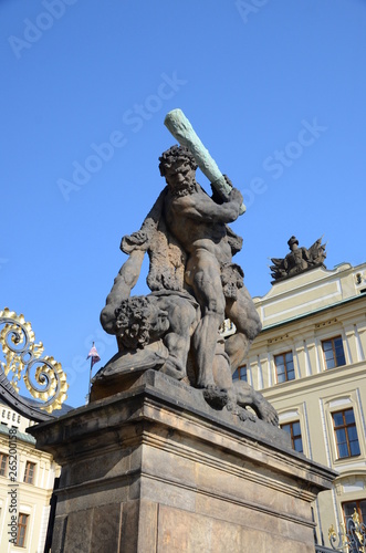 Sculpures at the entrance to the New Royal Palace in Prague © Alois