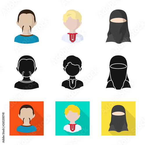 Isolated object of imitator and resident icon. Collection of imitator and culture vector icon for stock.