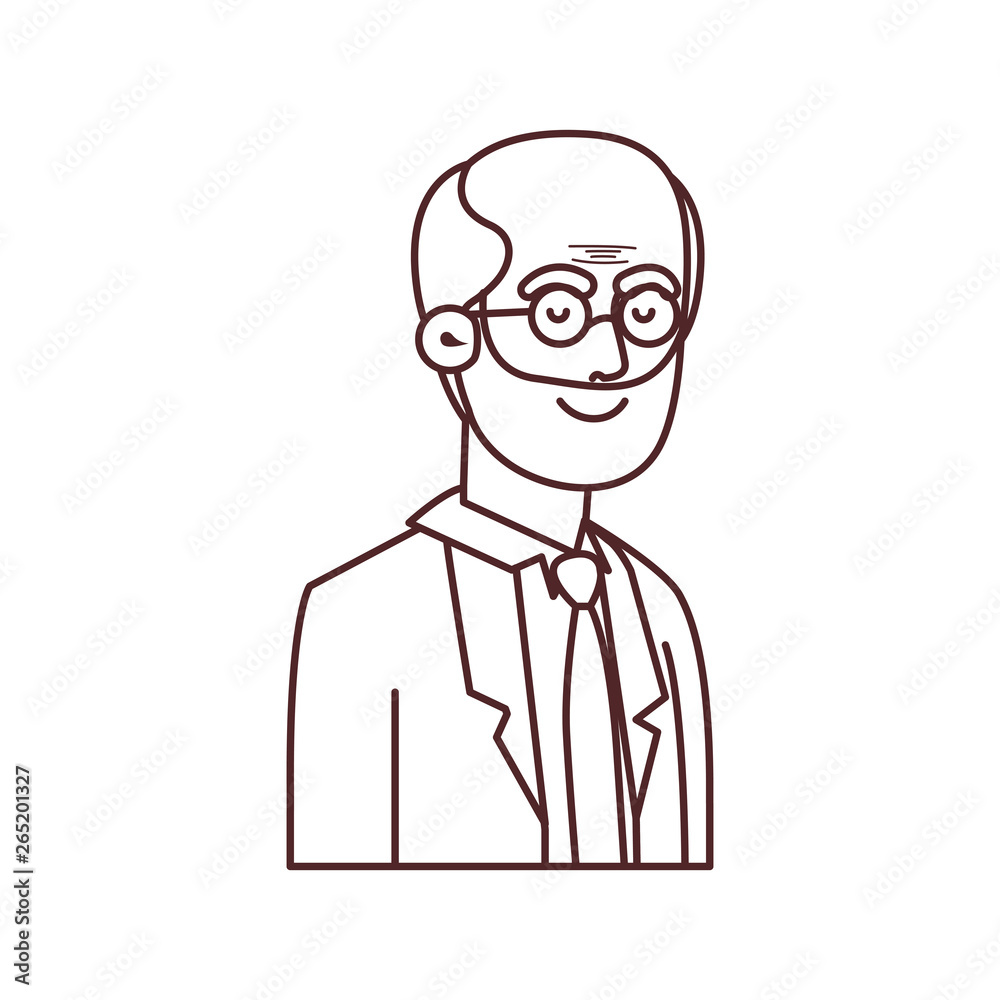 cute grandfather avatar character cute grandfather avatar character