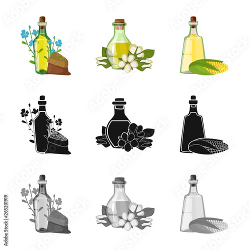 Isolated object of healthy  and vegetable  symbol. Collection of healthy  and agriculture vector icon for stock.
