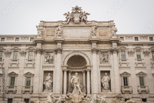 The huge Trevi fountain in Rome