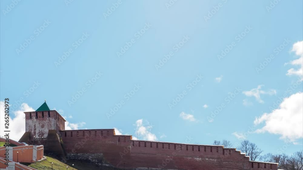 Timelapse view of rolling clouds on blue sky. Timelapse view of rolling clouds on blue sky.