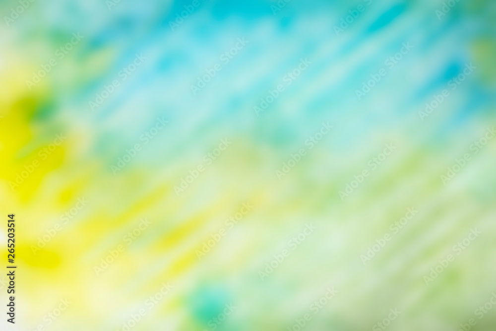 Illustration, color watercolor background, color blue and yellow with blurred blurred stripes.