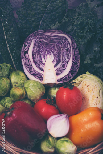 Various kinds of colorful v...