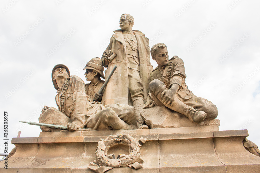 South African War Memorial on North Bridge on Royal Mile Edinburgh Scotland
