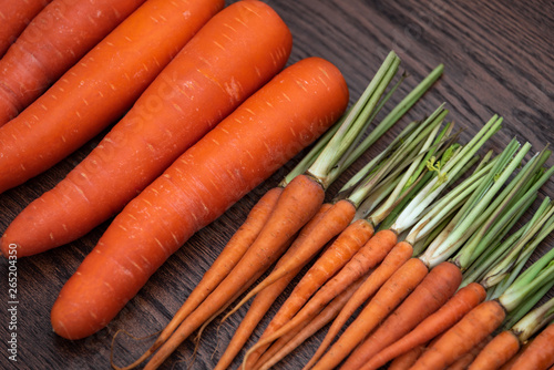Fresh and sweet carrot on a...