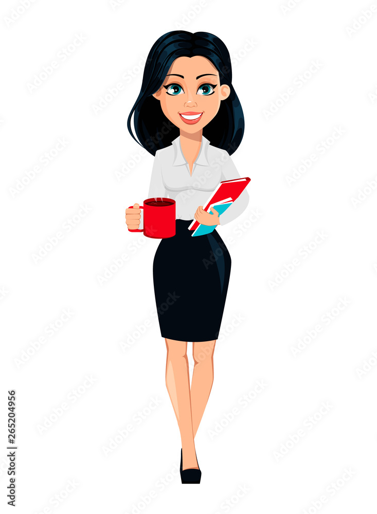 Concept of modern young business woman Concept of modern young business woman
