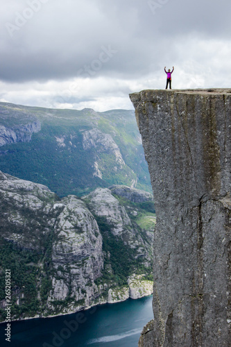 viewpoint over the fjord in the mountains of Norway