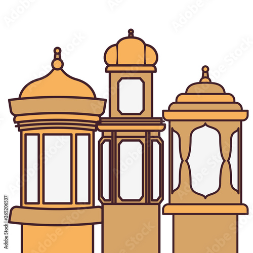 ramadan kareem lantern isolated icon