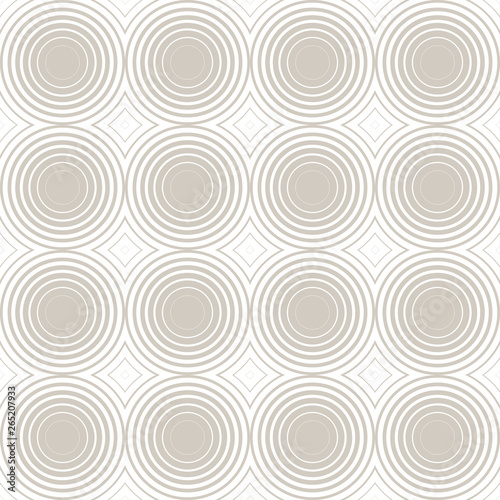 Circles seamless pattern. Ordered shapes create a hypnotic effect. © akrain