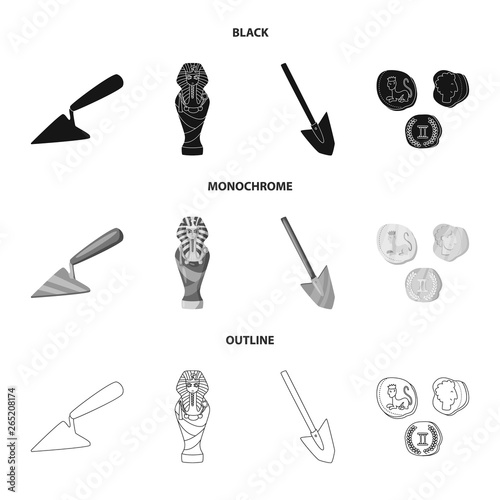Vector design of story and items logo. Set of story and attributes  stock vector illustration.