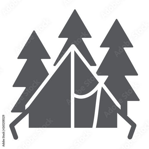 Camping tent glyph icon  travel and tourism  shelter sign  vector graphics  a solid pattern on a white background.