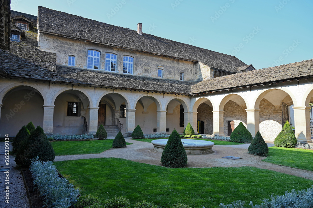 Cloître du couvent des Augustins, Crémieu, Isère, Auvergne-Rhône-Alpes, France