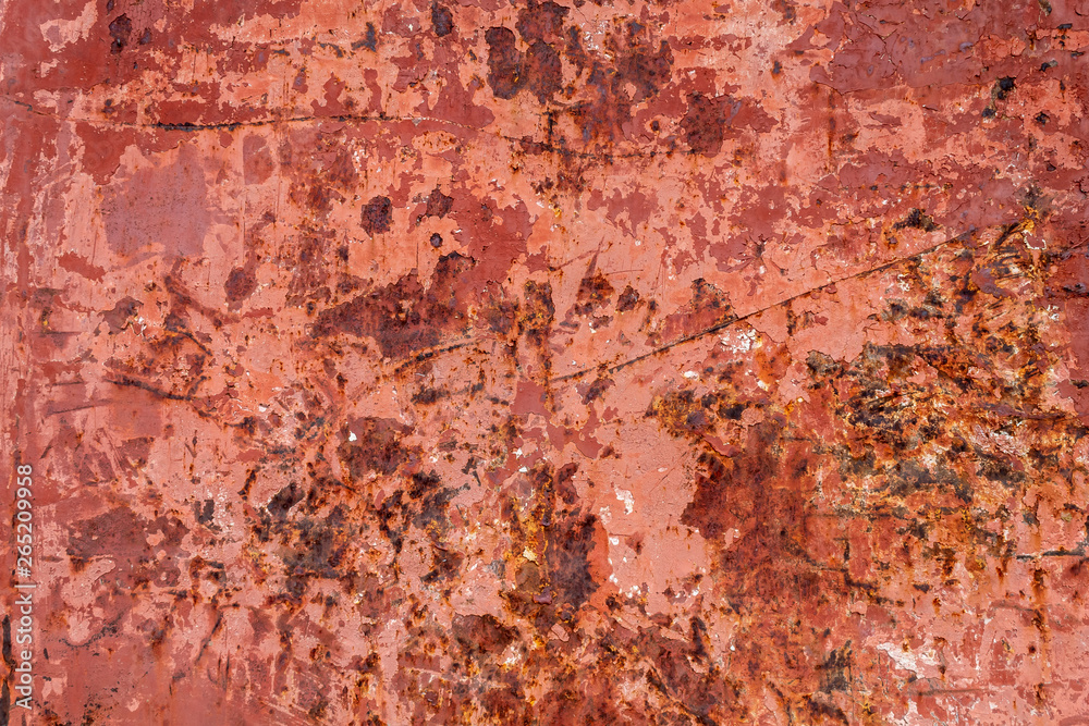 Obraz premium Red Painted Rusty Metal Texture