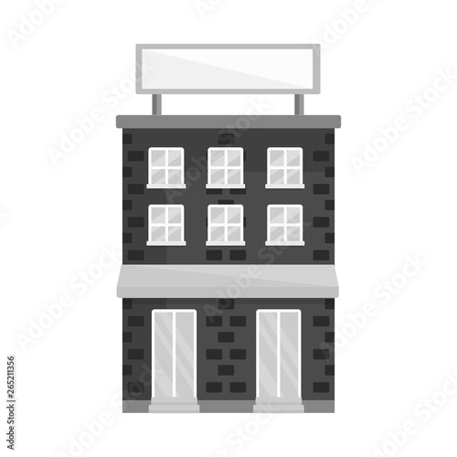 Vector illustration of house and brick logo. Collection of house and pane   vector icon for stock.