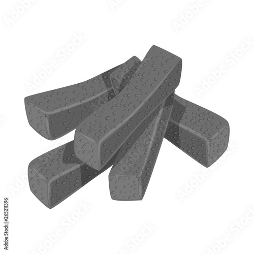 Vector illustration of croutons  and bread logo. Collection of croutons  and crackers  stock symbol for web.