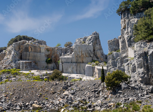 Portoro marble quarry on Palmaria Island, just off Portovenere, Liguria, Italy, Europe. Disused. photo