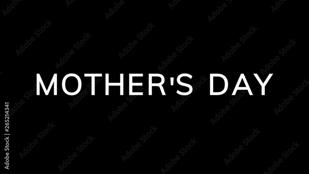 From the Glitch effect arises MOTHER'S DAY. Then the TV turns off. Alpha channel Premultiplied - Matted with color black From the Glitch effect arises MOTHER'S DAY. Then the TV turns off. Alpha channel Premultiplied - Matted with color black