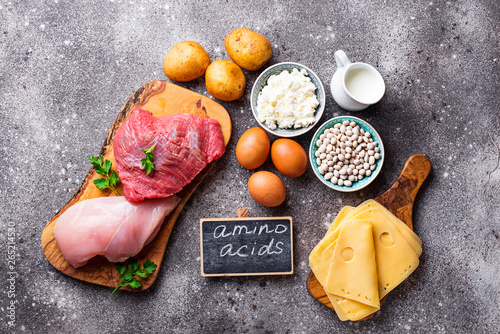 Fotografia Products rich in amino acids.