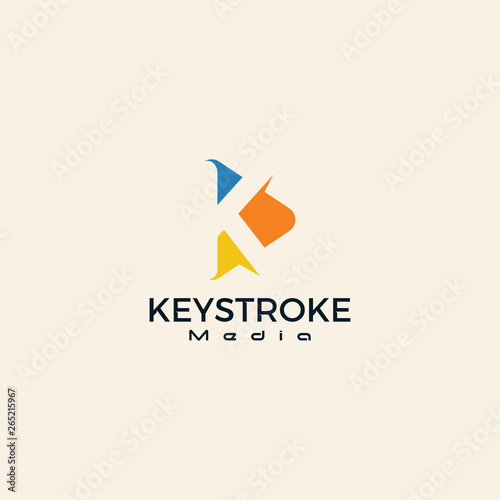 Initial letter K typography Key media play logo design inspiration custom logo design vector Free Download Initial letter K typography Key media play logo design inspiration custom logo design vector - GFXLoad