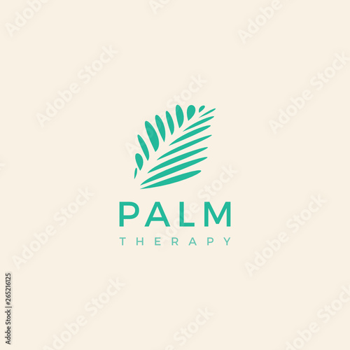 Palm leaf template custom logo design inspiration