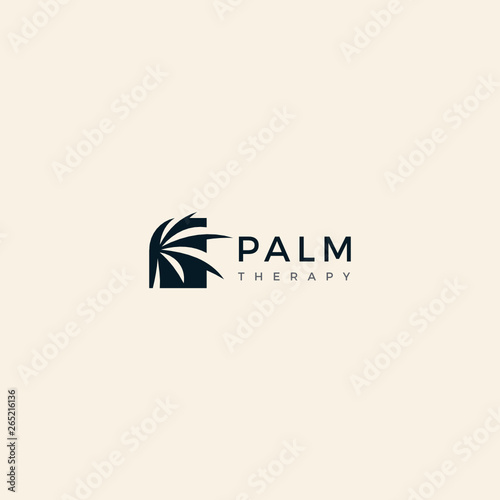 Palm leaf template custom logo design inspiration