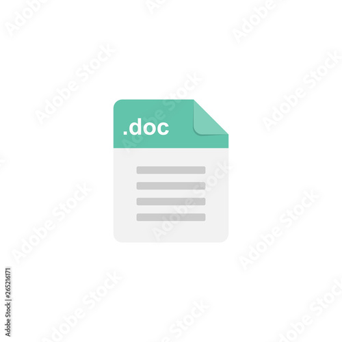 Fototapet Doc file format icon