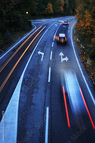 Wallpaper Mural Highway with cars motion blur at dusk Torontodigital.ca