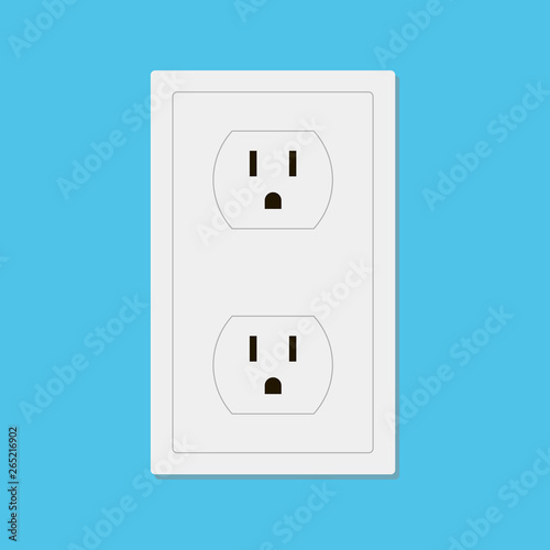 Socket icon flat style
