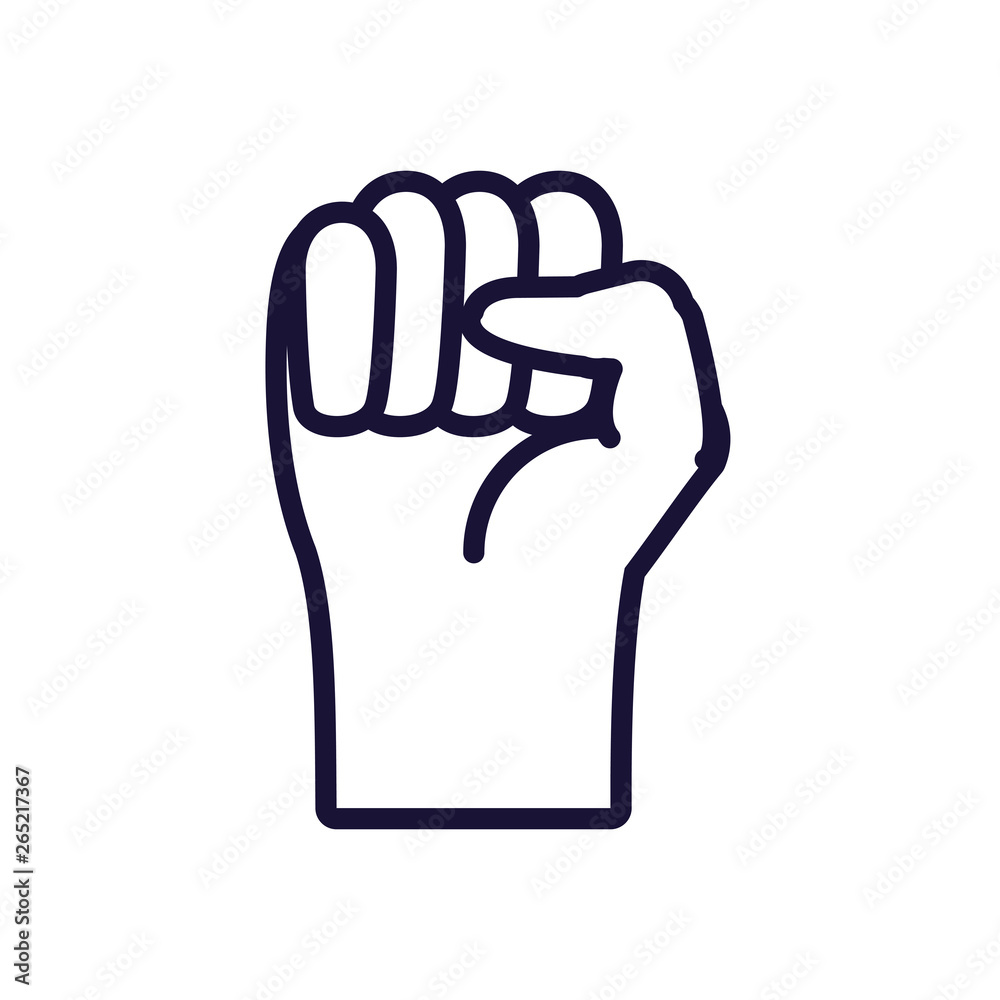 Obraz premium hand fist isolated icon