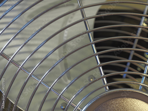  Section of a fan, the upper left half in shades of gray.