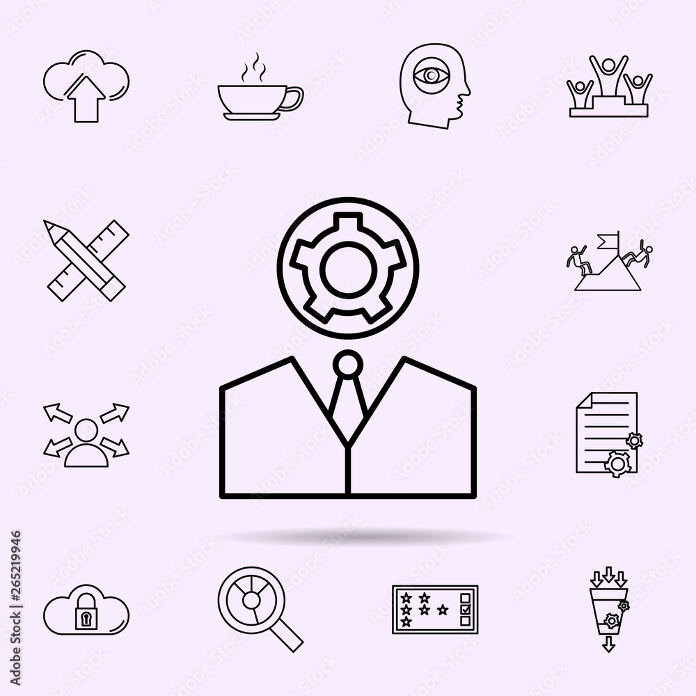 business thinking icon. Universal set of web mix for website design and development, app development business thinking icon. Universal set of web mix for website design and development, app development
