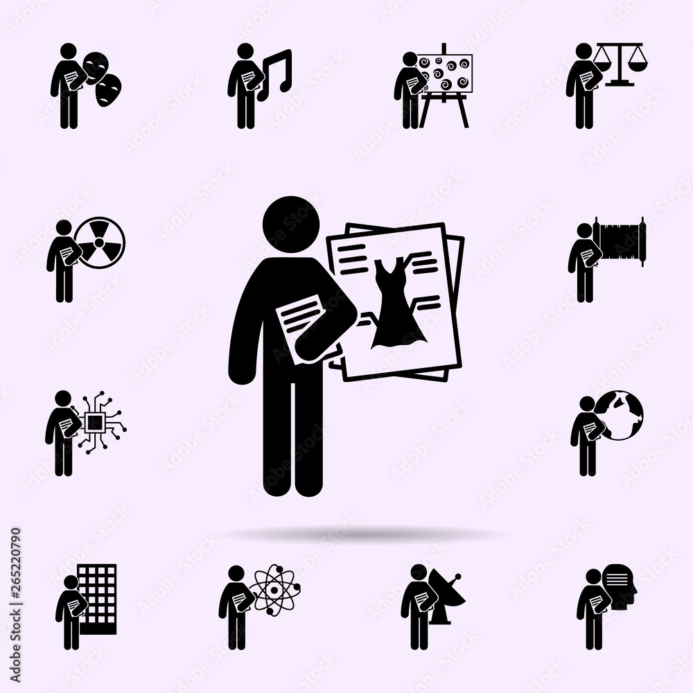 man with fashion degree icon. Universal set of student degree for website design and development, app development man with fashion degree icon. Universal set of student degree for website design and development, app development