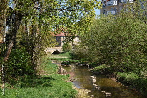 River named Mistelbach in Bayreuth, Germany in spring © Elfi