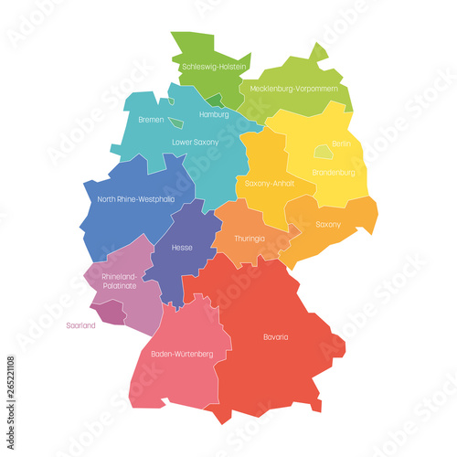 Canvas Print States of Germany