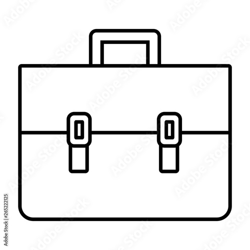 Leather work business briefcase isolated
