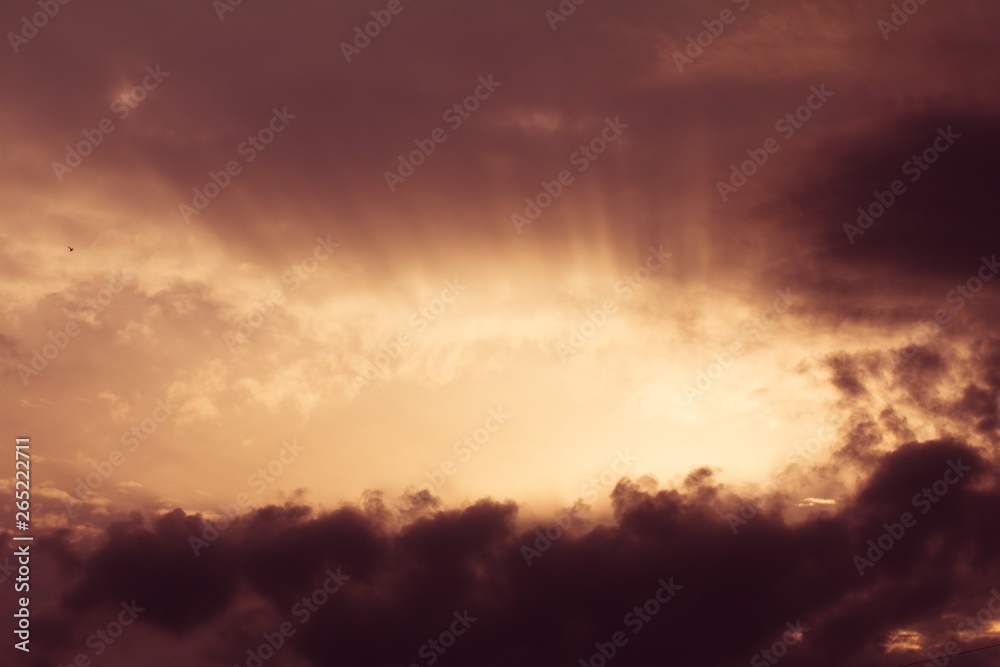 Dramatic sky cloud for background, dark stormy,  landscape.