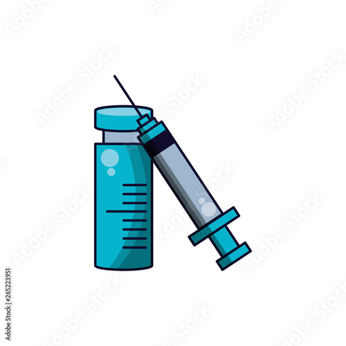 medical injection with medicine isolated icon