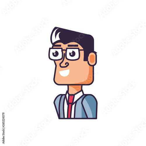 businessman elegant avatar character