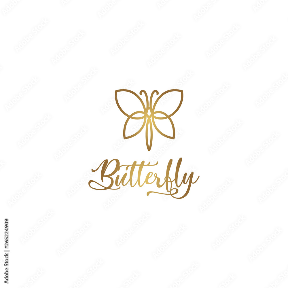 luxury butterfly outline logo luxury butterfly outline logo
