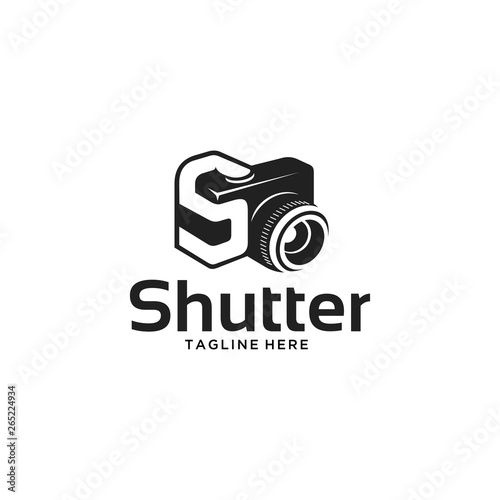 shutter letter s camera  logo vector 