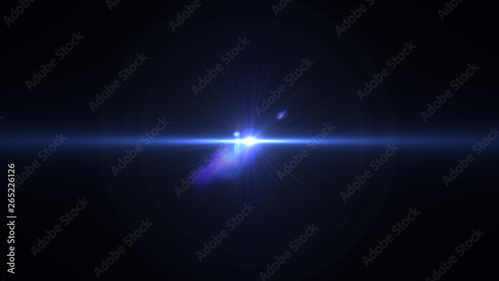 Lens Flare light over Black Background. Easy to add overlay or screen filter over Photos - obrazy, fototapety, plakaty 