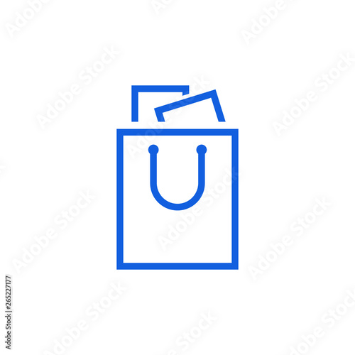 Unique Modern Shopping bag Icon Logo Design Template electronic commerce store shopping business internet company with high end look