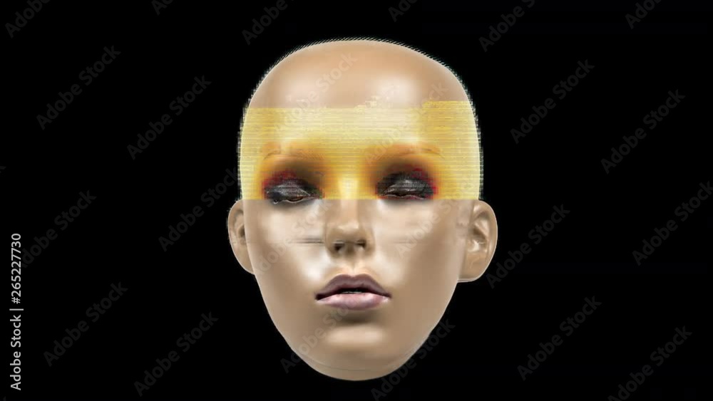mannequin doll freaky head face glitch technology mannequin doll freaky head face glitch technology