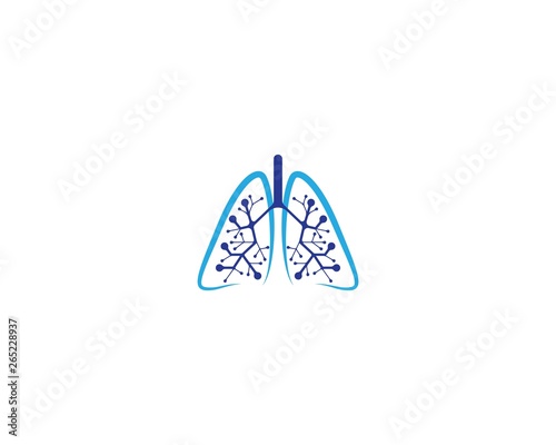 Lung logo template vector icon