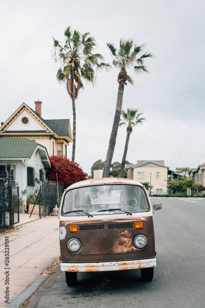 Old van in Sherman Heights, San Diego, California