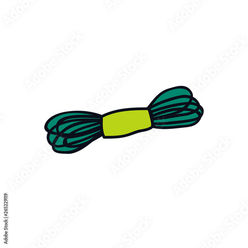 cotton floss thread doodle icon